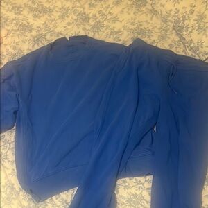 Blue Sweatshirt and Pants Set